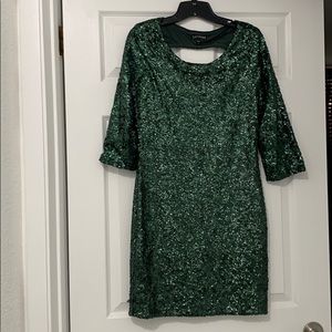 Green Sequin Mini Dress